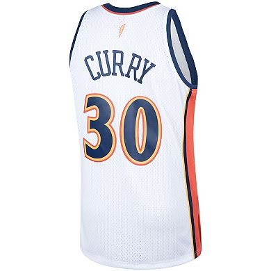 Men's Mitchell & Ness Stephen Curry White Golden State Warriors 2009-10 Hardwood Classics Swingman Jersey