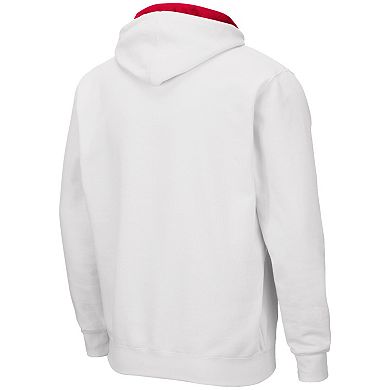 Men's Colosseum White Ohio State Buckeyes Arch & Logo 3.0 Full-Zip Hoodie