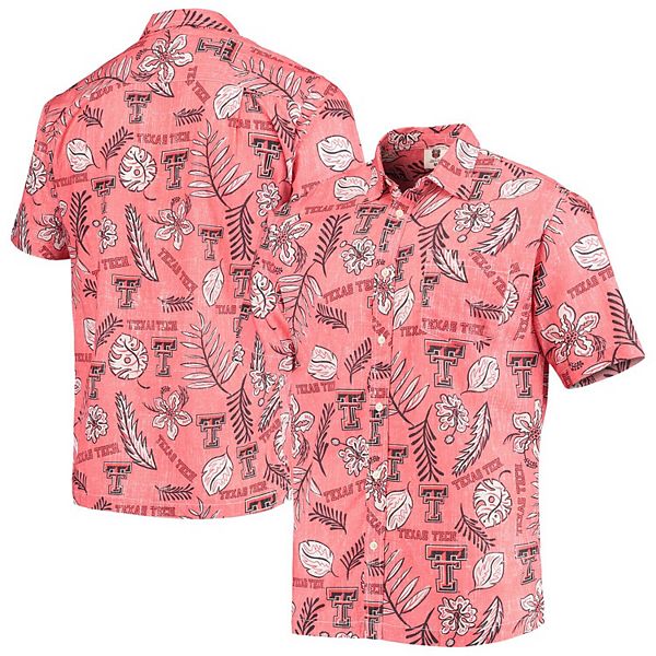 Wes and Willy Texas Tech Red Raiders Mens College Paisley Button Up Shirt