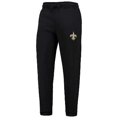 Men's Black New Orleans Saints Starter Option Run Sweatpants