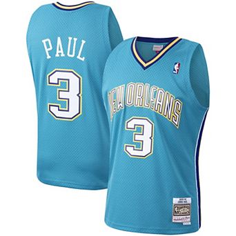 Men's Mitchell & Ness Chris Paul Teal New Orleans Hornets 2005-06 Hardwood Classics Swingman Jersey