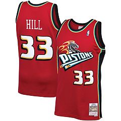 Men's Mitchell & Ness Grant Hill Teal Detroit Pistons Hardwood