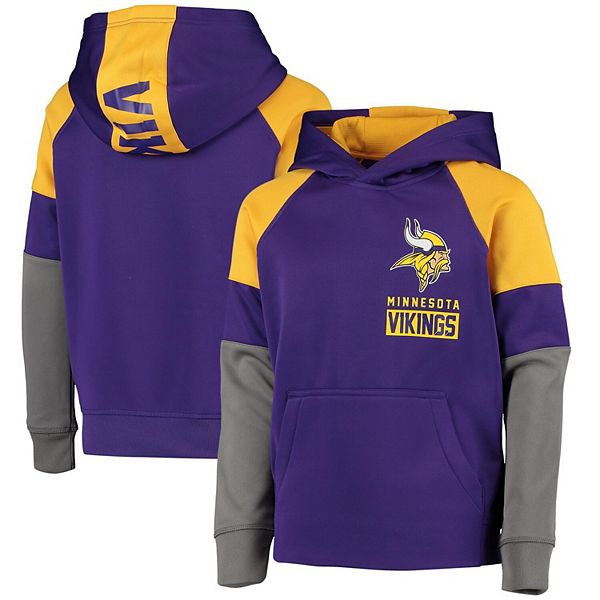 Outerstuff Youth Purple Minnesota Vikings Team Logo Pullover Hoodie