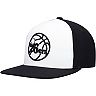 Men's Mitchell & Ness White/Black Philadelphia 76ers Front Post Snapback Hat