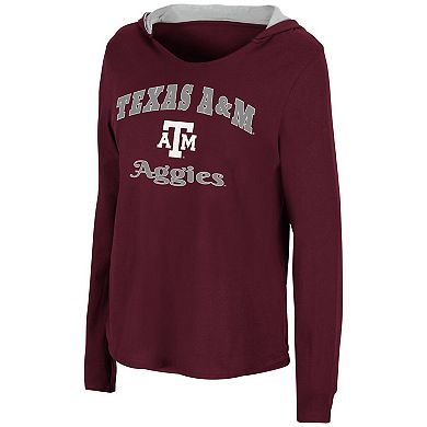 Women's Colosseum Maroon Texas A&M Aggies Catalina Hoodie Long Sleeve T-Shirt