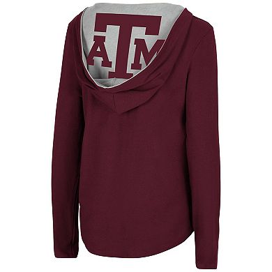 Women's Colosseum Maroon Texas A&M Aggies Catalina Hoodie Long Sleeve T-Shirt