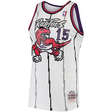 Men's Mitchell & Ness Vince Carter White Toronto Raptors Hardwood Classics Swingman Jersey