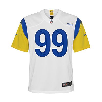 Blue and white los angeles rams jersey clearance