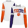 Girls Youth White Clemson Tigers Twofer Long Sleeve T-Shirt