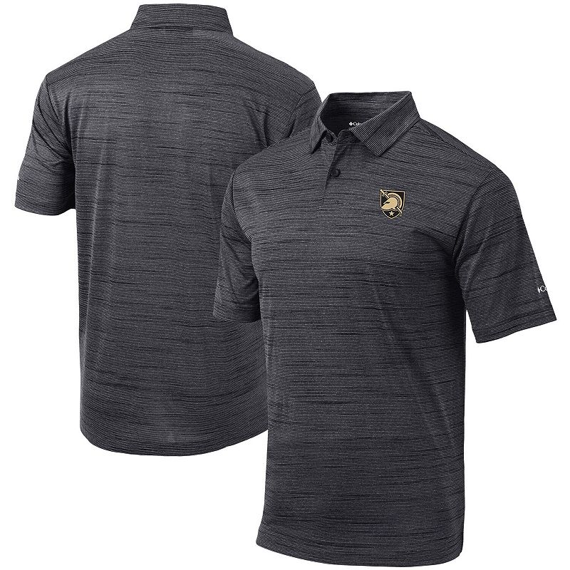 Mens Columbia Golf Charcoal Army Black Knights Omni-Wick Set Polo, Size: S