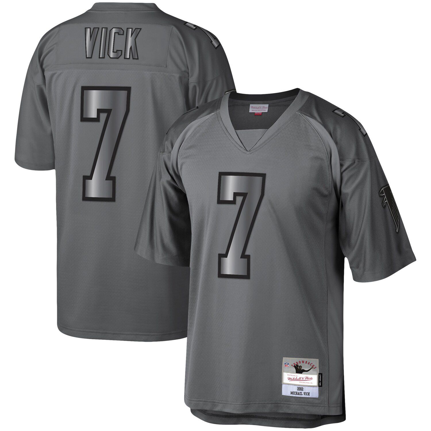 Image for Unbranded Men's Mitchell & Ness Michael Vick Charcoal Atlanta Falcons 2002 Retired Player Metal Legacy Jersey at Kohl's.