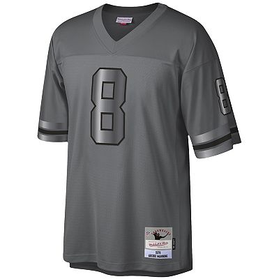 Men s Mitchell Ness Archie Manning Charcoal New Orleans Saints 1979 Retired Player Metal Legacy Jersey