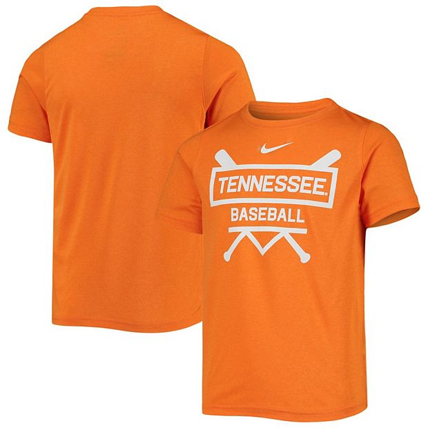 Youth Nike Tennessee Orange Tennessee Volunteers Baseball Crossing Bats  Legend Performance T-Shirt