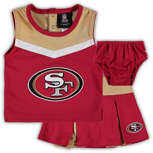 Ladies San Francisco 49ers Dress, 49ers Cheer Skirt, Dress Jersey