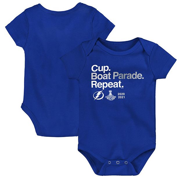 Newborn Blue Tampa Bay Lightning Back-to-Back Stanley Cup Champions Parade  Bodysuit