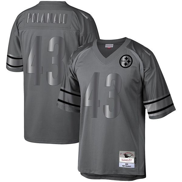 Mitchell & Ness Youth Boys Troy Polamalu Charcoal Pittsburgh