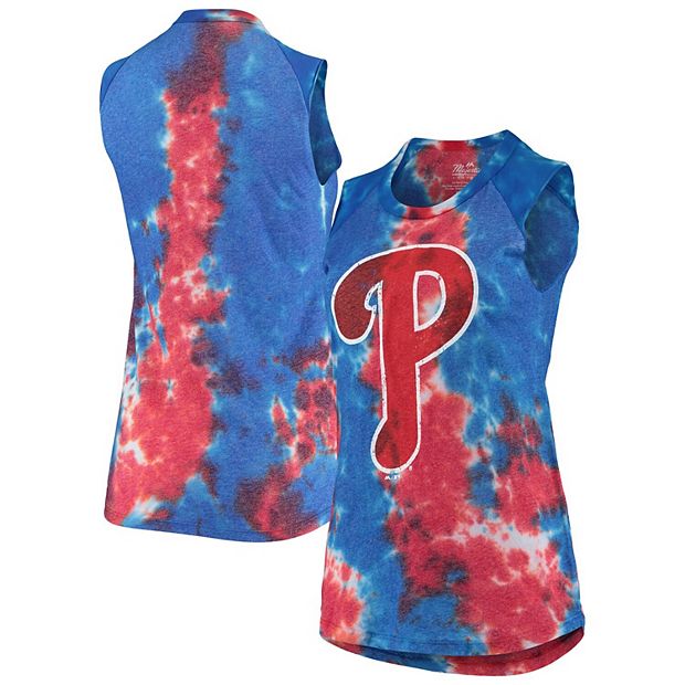 Philadelphia Phillies Womens Tie Dye T-Shirt - Red