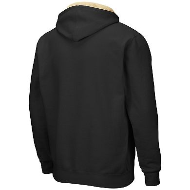 Men's Colosseum Black Purdue Boilermakers Arch & Logo 3.0 Full-Zip Hoodie