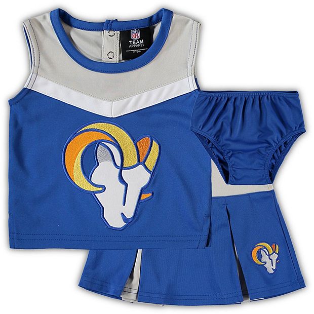 Girls Toddler Royal Los Angeles Rams Cheerleader T-Shirt Size: 4T