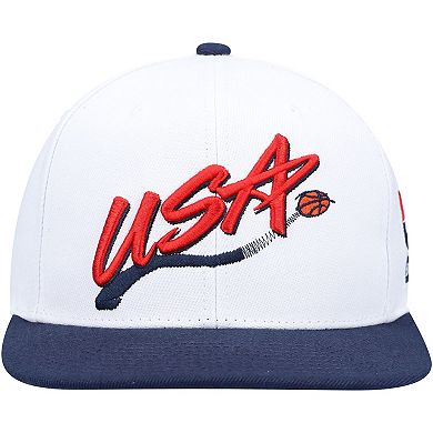 Men's Mitchell & Ness White USA Basketball 1996 Snapback Hat