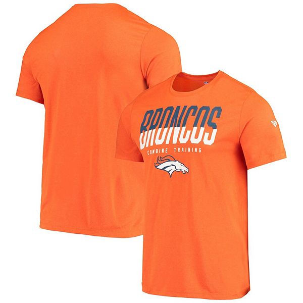 New Era Denver Broncos Orange Combine Authentic Ball Hog Raglan T-Shirt Size: Small