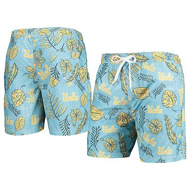 Men's Wes & Willy Light Blue UCLA Bruins Vintage Floral Swim Trunks