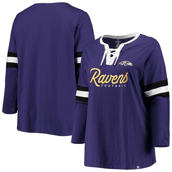 : Fanatics Women's Purple Baltimore Ravens Plus Size Original  State Lace-Up T-Shirt : Sports & Outdoors