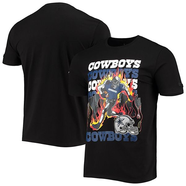 Nfl Dallas Cowboys Men's Black Long Sleeve Color Transition Core T