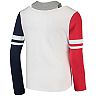 Girls Youth White New England Patriots Faded Long Sleeve T-Shirt