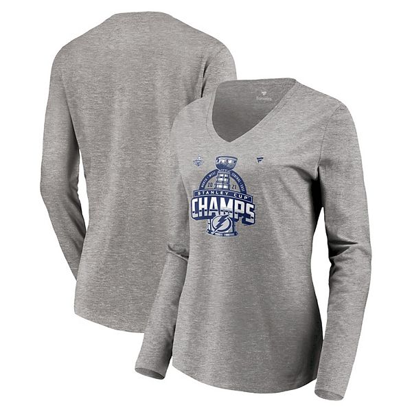 Men's Fanatics Branded Heathered Gray Tampa Bay Lightning 2021 Stanley Cup Champions Locker Room T-Shirt