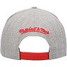 Men's Mitchell & Ness Heathered Gray Houston Rockets Hardwood Classics Team Logo Snapback Hat