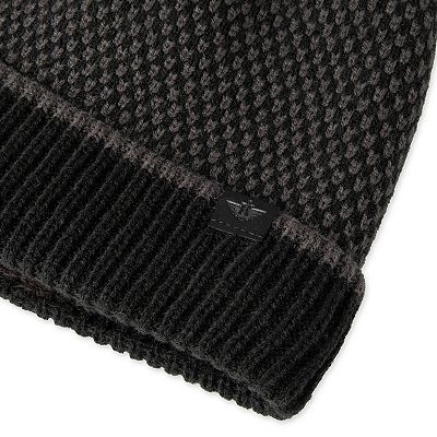 Men's Dockers® Sherpa Lined Intarsia Knit Beanie with Rib Knit Cuff