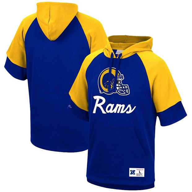 Mitchell and Ness Los Angeles Rams Hoodie throwback Mens Large Sweatshirt