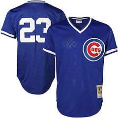 Youth Mitchell & Ness Ryne Sandberg Royal Chicago Cubs Cooperstown  Collection Mesh Batting Practice Jersey