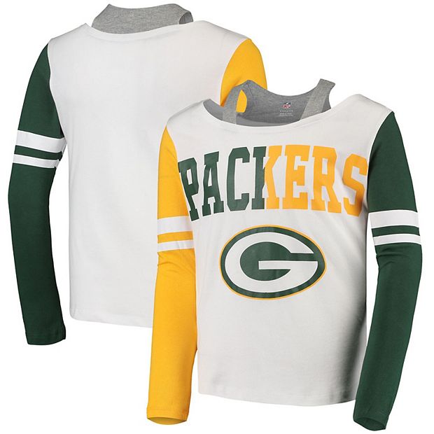 Green Bay Packers Women's Wide Neck Faded Cream Crew Sweatshirt – Green Bay  Stuff