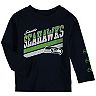 Toddler Neon Green/College Navy Seattle Seahawks For the Love of the Game T-Shirt Combo Set