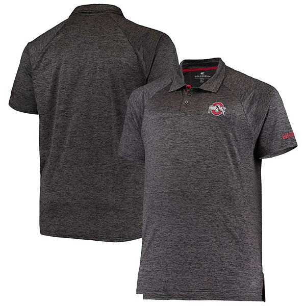 Men's Colosseum Heathered Black Ohio State Buckeyes Big & Tall Down ...