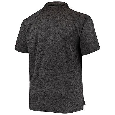 Men's Colosseum Heathered Black Ohio State Buckeyes Big & Tall Down Swing Polo