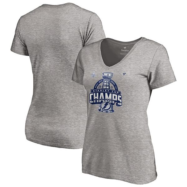 Men's Fanatics Branded Heathered Gray Tampa Bay Lightning 2021 Stanley Cup Champions Locker Room T-Shirt