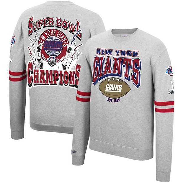 Men's Mitchell & Ness Black New York Giants Allover Print Fleece Pullover  Hoodie