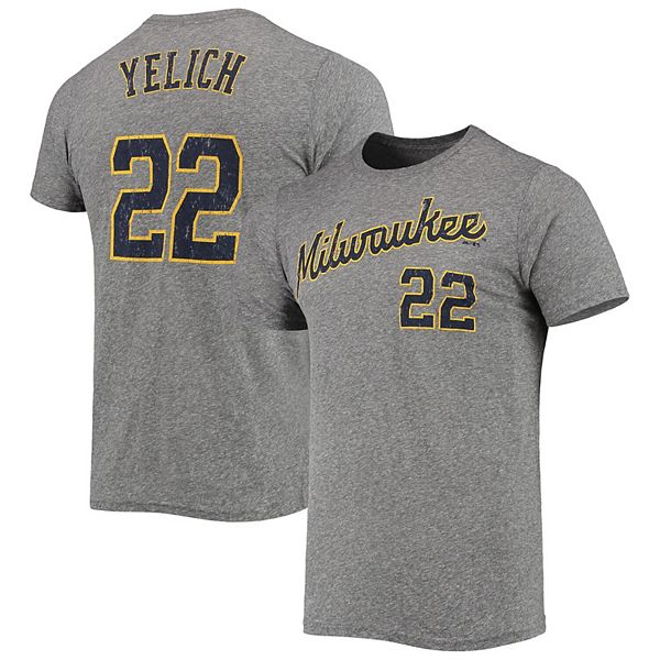 Men's Majestic Heathered Gray Milwaukee Brewers Earn It T-Shirt Size: Small