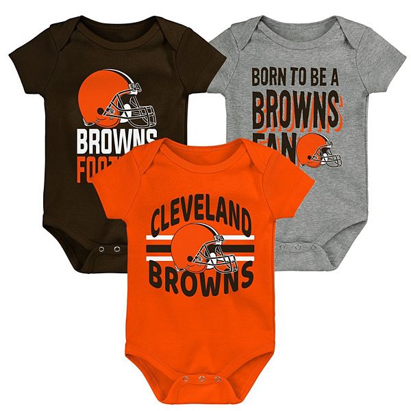 Newborn & Infant Brown/Orange/Heathered Gray Cleveland Browns 3rd Down ...
