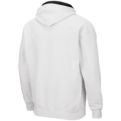 Men's Colosseum White Colorado Buffaloes Arch & Logo 3.0 Full-Zip Hoodie