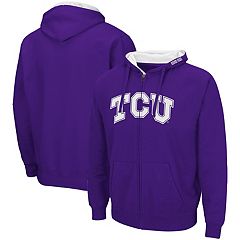 Women's Stadium Athletic Purple East Carolina Pirates Arched Name Full-Zip  Hoodie