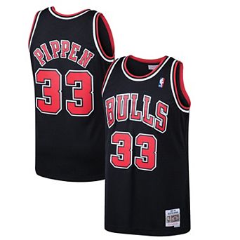 Men's Mitchell & Ness Scottie Pippen Black Chicago Bulls Hardwood Classics Swingman Jersey