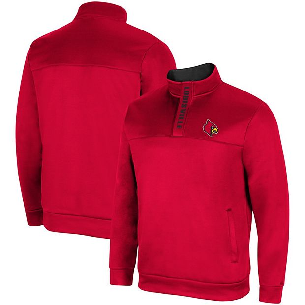 Men's Colosseum Red Louisville Cardinals No Tomorrow Quarter-Zip Jacket