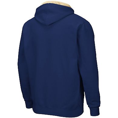 Men's Colosseum Navy Navy Midshipmen Arch & Logo 3.0 Full-Zip Hoodie