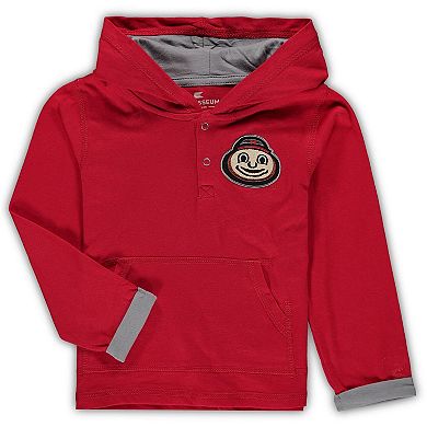 Toddler Colosseum Scarlet/Heathered Gray Ohio State Buckeyes Poppies Hoodie and Sweatpants Set