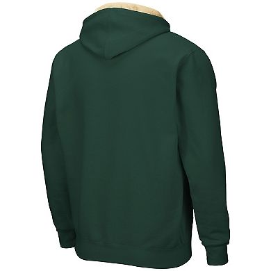Men's Colosseum Green Colorado State Rams Arch & Logo 3.0 Full-Zip Hoodie
