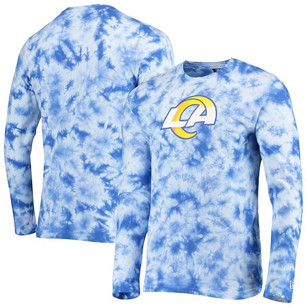 Men's New Era Royal Los Angeles Rams Tie-Dye Long Sleeve T-Shirt